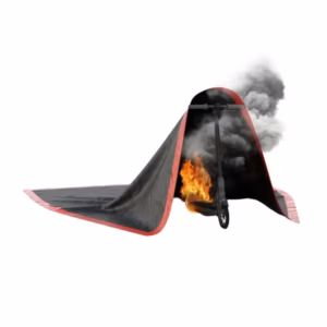 Manta ignífuga para baterías de litio EXTREME Bridgehill de 3x3 metros.